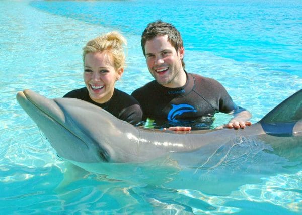 séance photo avec les dauphins